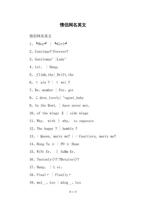 王者情侣名两字高冷霸气英文(王者情侣名字英文情侣专用l)-第3张图片-无暮网 王者情侣名两字高冷霸气英文(王者情侣名字英文情侣专用l)-第3张图片-无暮网