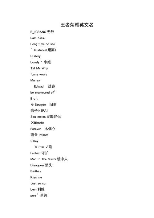 适合王者情侣名的英文单词,王者情侣id英文高甜-第1张图片-无暮网 适合王者情侣名的英文单词,王者情侣id英文高甜-第1张图片-无暮网