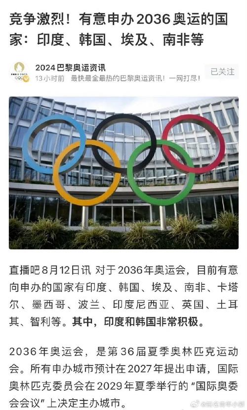 奥运会2036年在哪举行,2036年的奥运会在哪