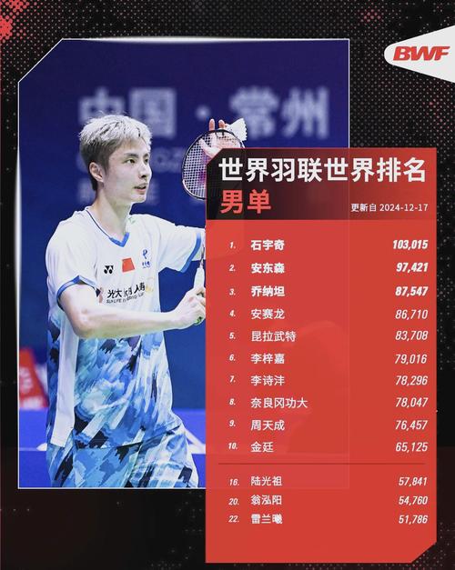 世界羽毛球排名最新（世界羽毛球球排名）-第1张图片-无暮网