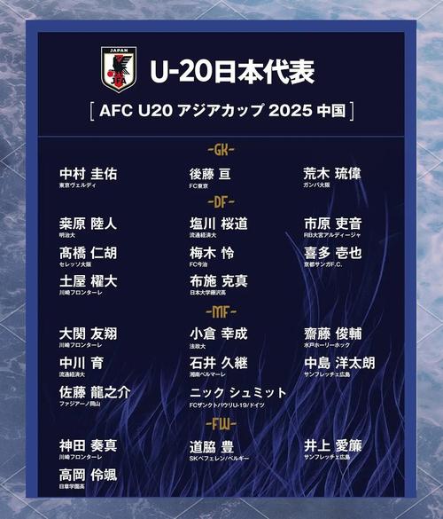 日本国家男子足球队名单（日本男足国家队大名单）-第7张图片-无暮网