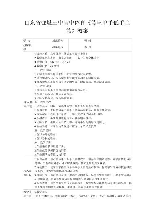 篮球基本功教学教案,篮球基础训练教案-第5张图片-无暮网